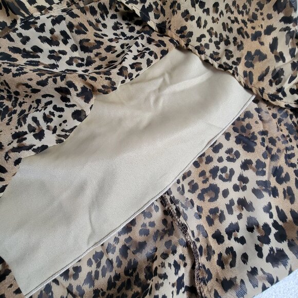 Moonlight Leopard Print Sleeveless Dress Medium brown Elastic Waist Lined Casual - Picture 11 of 11